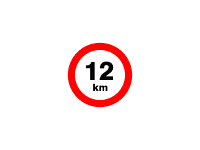 DP02 - Označení rychlosti 12km 