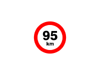 DP02 - Označení rychlosti 95km 