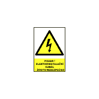 0105 - Pozor! Elektroinstalační kanál-životu nebezpečno