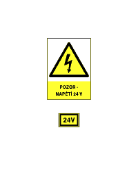 0181b - Pozor napětí 24 V