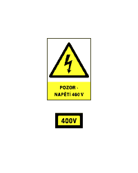 0181d - Pozor napětí 400 V