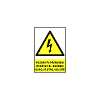 0199f - Pozor - při přerušení dodávky elektrické energie odpojit stroj od sítě
