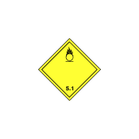 BZ05.1 - ADR č.5.1 - Látka podporující hoření (žlutý podklad, černý tisk)