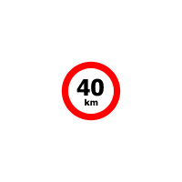DP02 - Označení rychlosti 40km