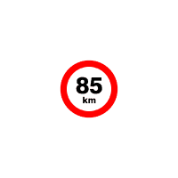 DP02 - Označení rychlosti 85km