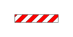 DP12L - Šrafovací pásy - Červenobílé pruhy - normové (L)
