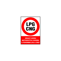DP22g - Zákaz vjezdu motorových vozidel s pohonem LPG a CNG !