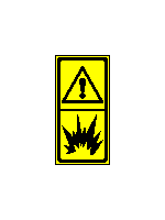 DP67 - Výstraha - nebezpečí výbuchu při vzniku hořlavých prachů