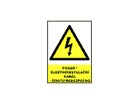 0105 - Pozor! Elektroinstalační kanál-životu nebezpečno 