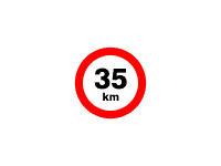 DP02 - Označení rychlosti 35km 
