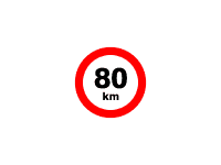 DP02 - Označení rychlosti 80km 