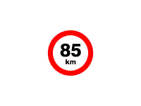 DP02 - Označení rychlosti 85km 