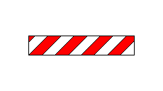 DP12L - Šrafovací pásy - Červenobílé pruhy - normové (L) 